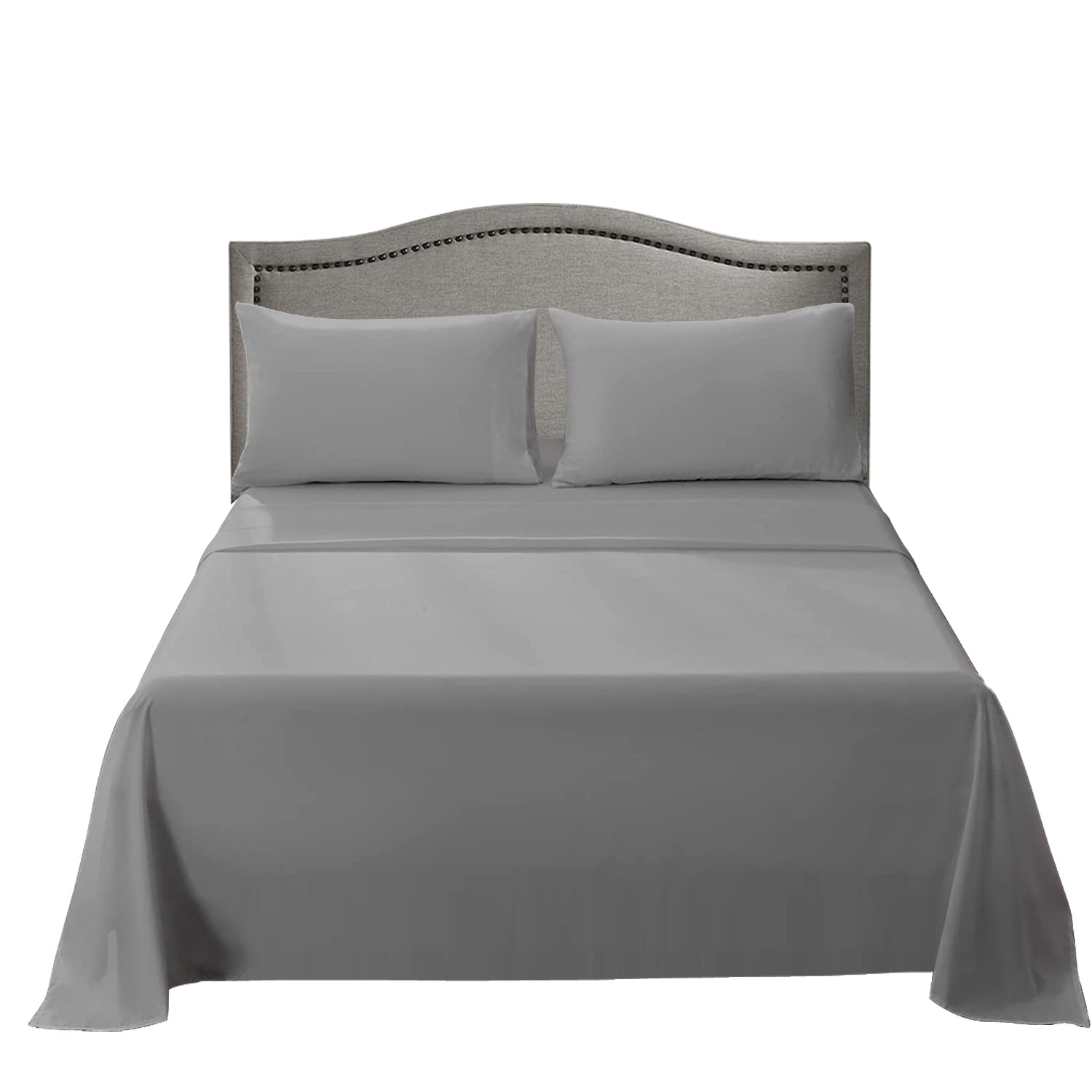 Hotel Linen Klub Bed Sheet Set – 100% Cotton 280 TC Sateen - Solid – White