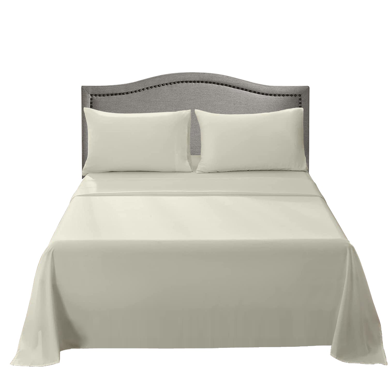 Hotel Linen Klub Bed Sheet Set – 100% Cotton 280 TC Sateen - Solid – White