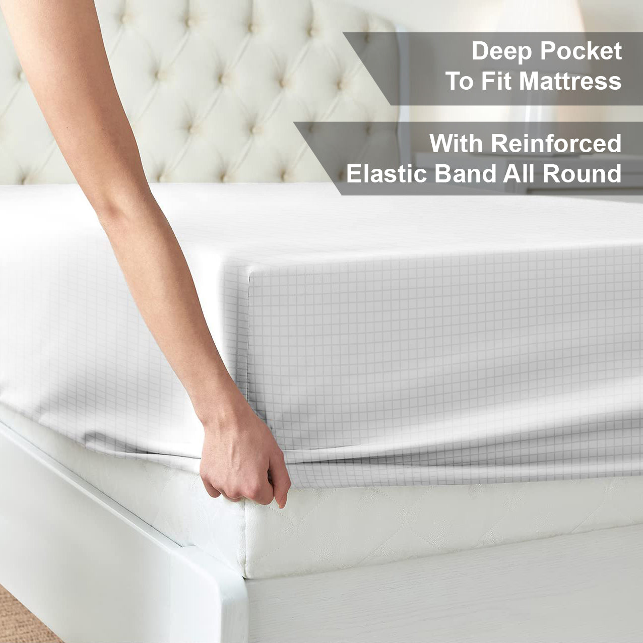 White Box Sateen Fitted Sheet