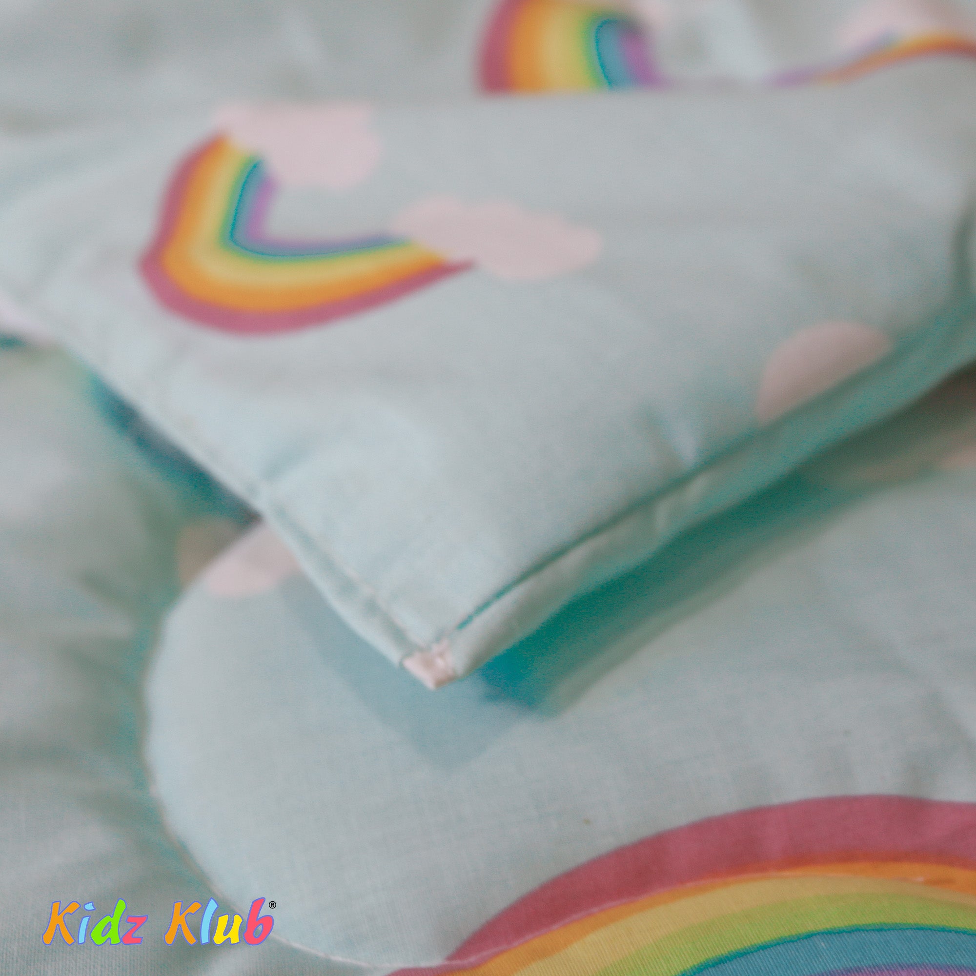 Kidz Klub 7-Piece Baby Cot Bedding Set – Soft Cotton, Cloud Blue Design