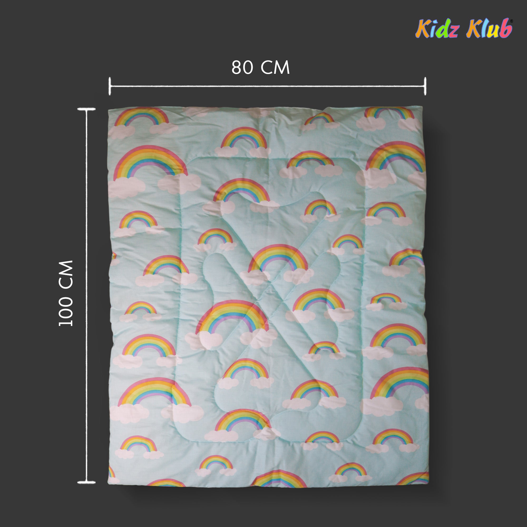 Kidz Klub 7-Piece Baby Cot Bedding Set – Soft Cotton, Cloud Blue Design