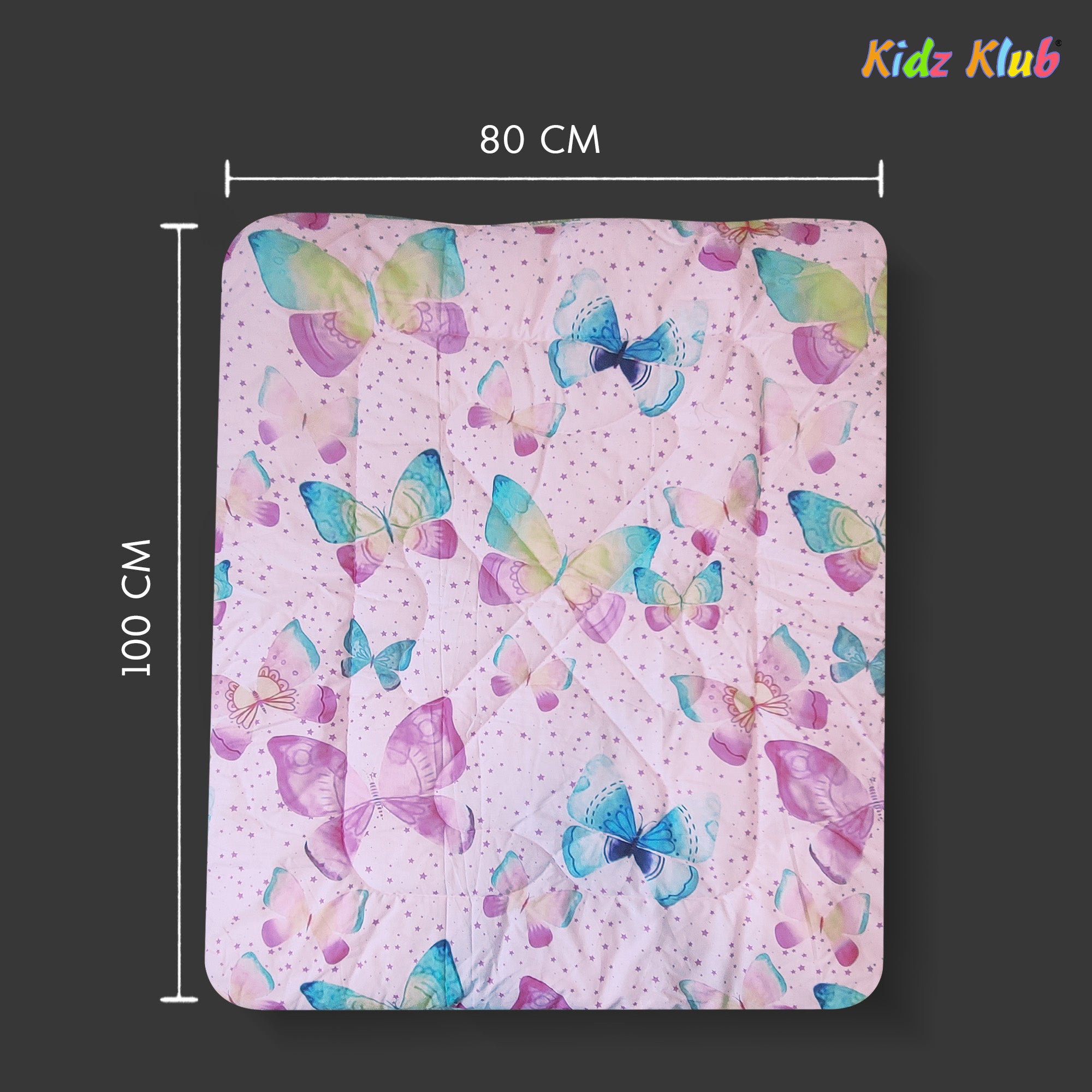 Kidz Klub 7-Piece Baby Cot Bedding Set – Soft Cotton, Pink Butterfly Design