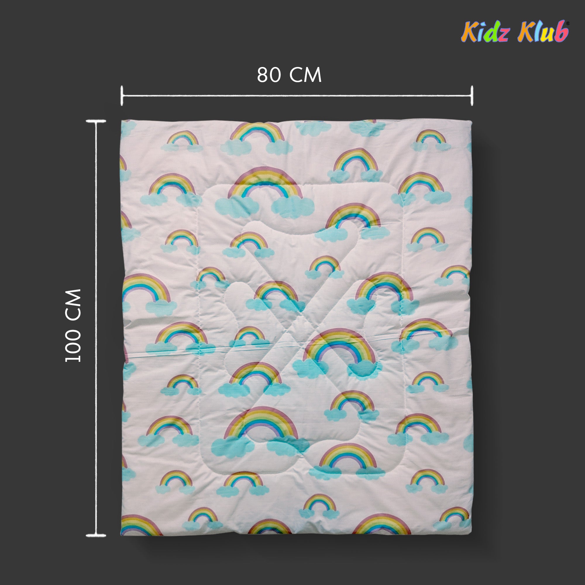 Kidz Klub 7-Piece Baby Cot Bedding Set – Soft Cotton, Cloud White Design