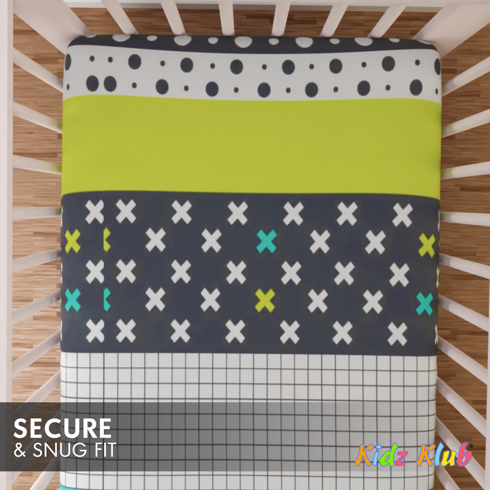 Kidz Klub 7-Piece Baby Cot Bedding Set – Soft Cotton, Adventure Design