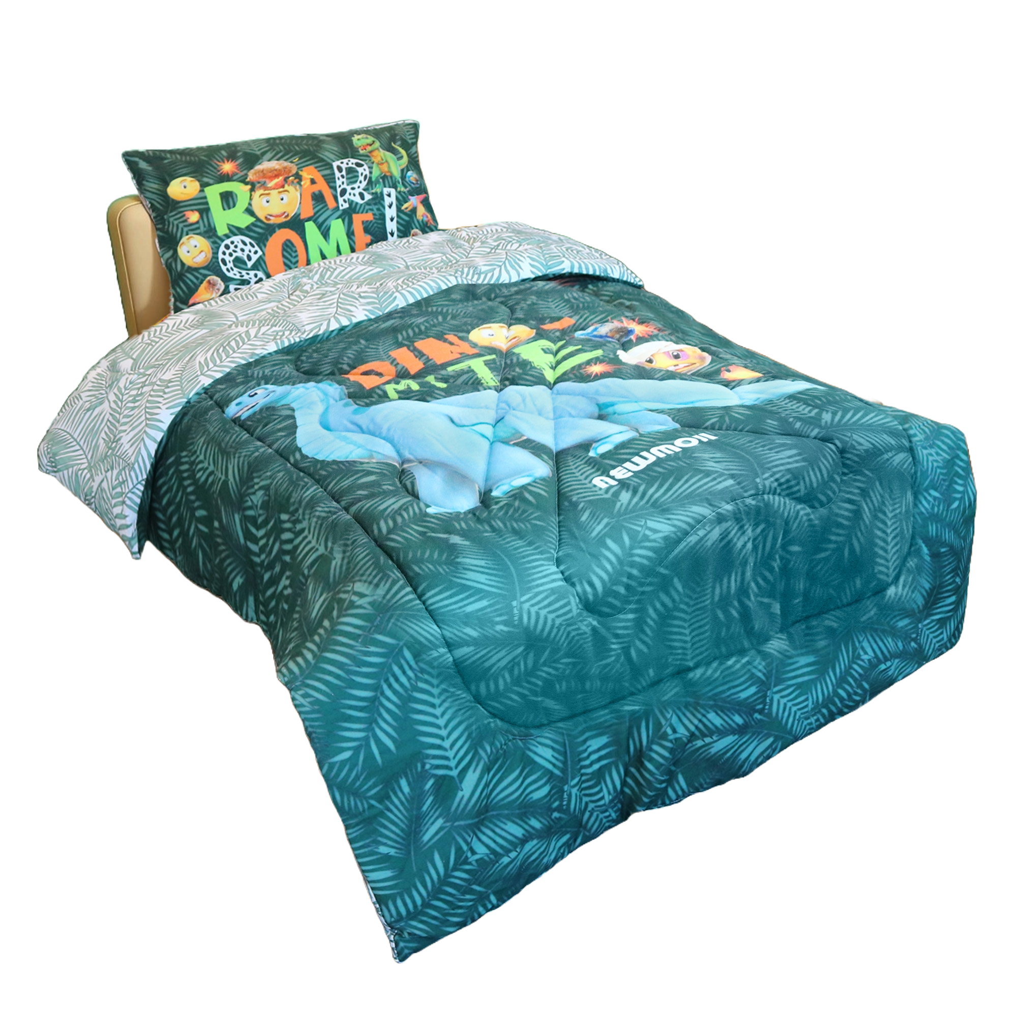 Kidz Klub 2-Piece Kids Dinomite Smiley Comforter Set (135 x 220cm)