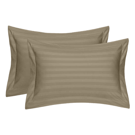 Bronze Stripe Sateen Oxford Pillowcase