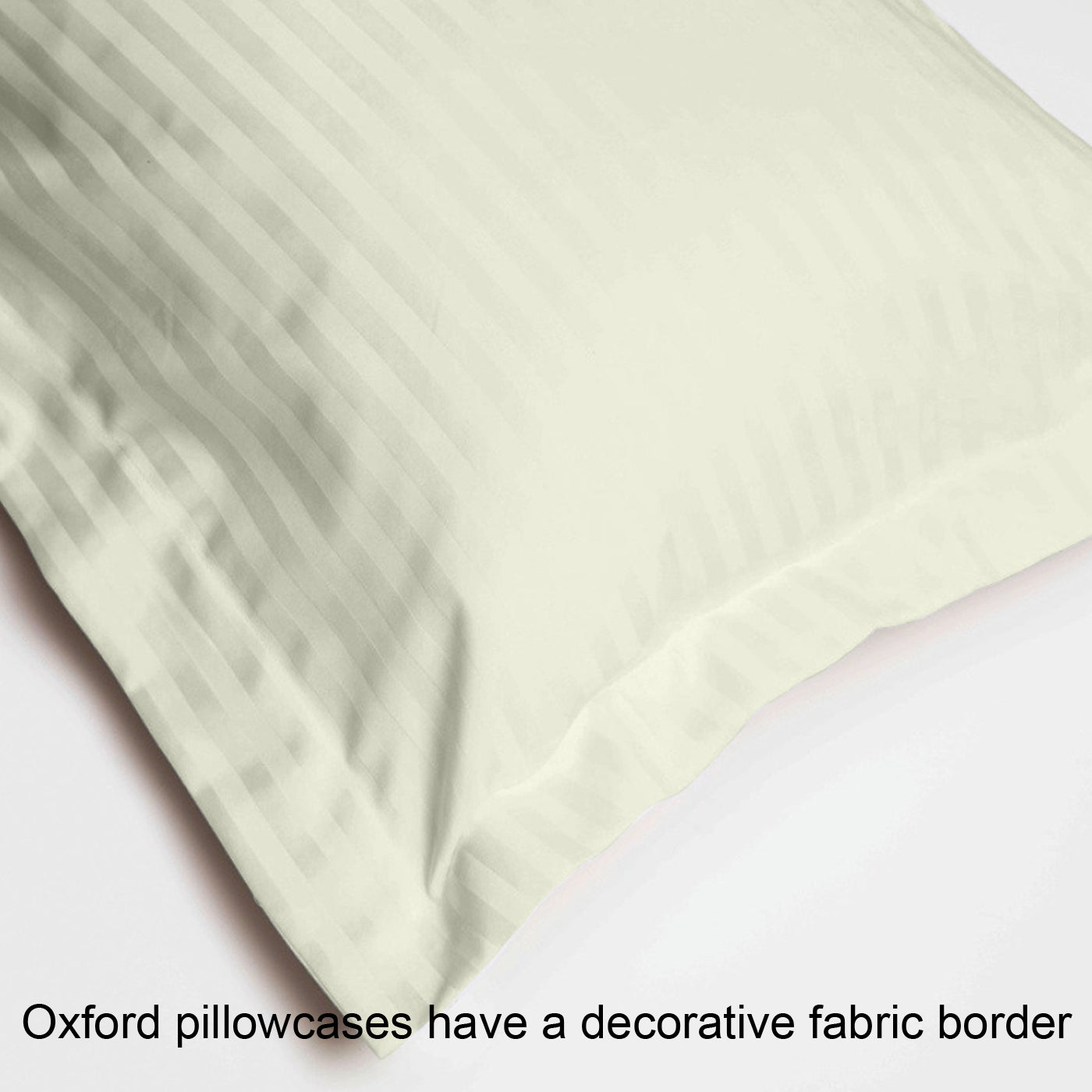 Cream Stripe Sateen Oxford Pillowcase