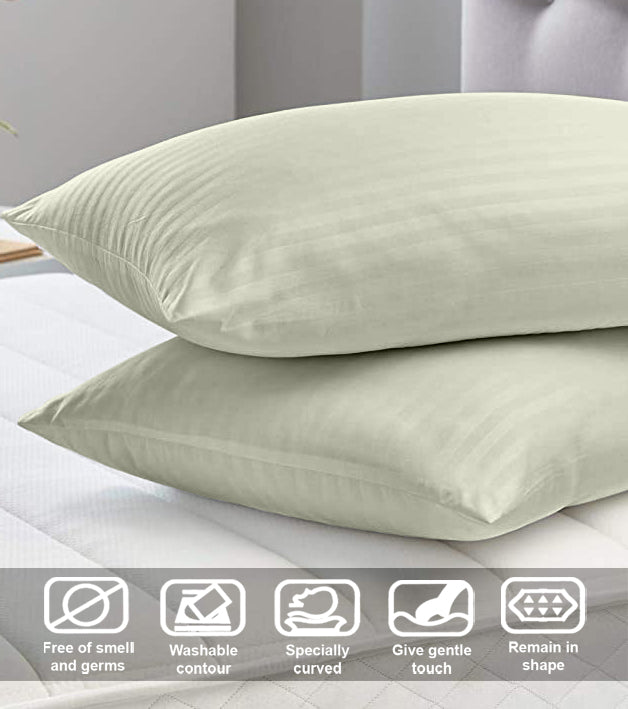 Cream Stripe Standered Sateen Pillowcase