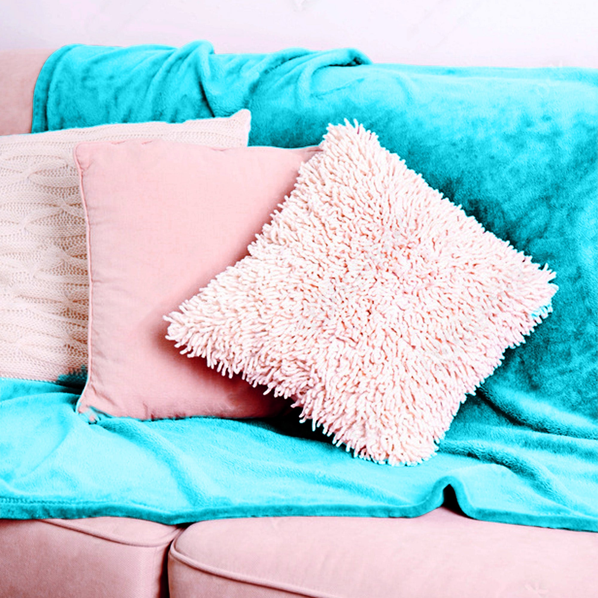 Hotel Linen Klub Micro Fleece Blanket – Ultra-Soft 260 GSM Flannel Throw for Warmth & Comfort - Turquoise