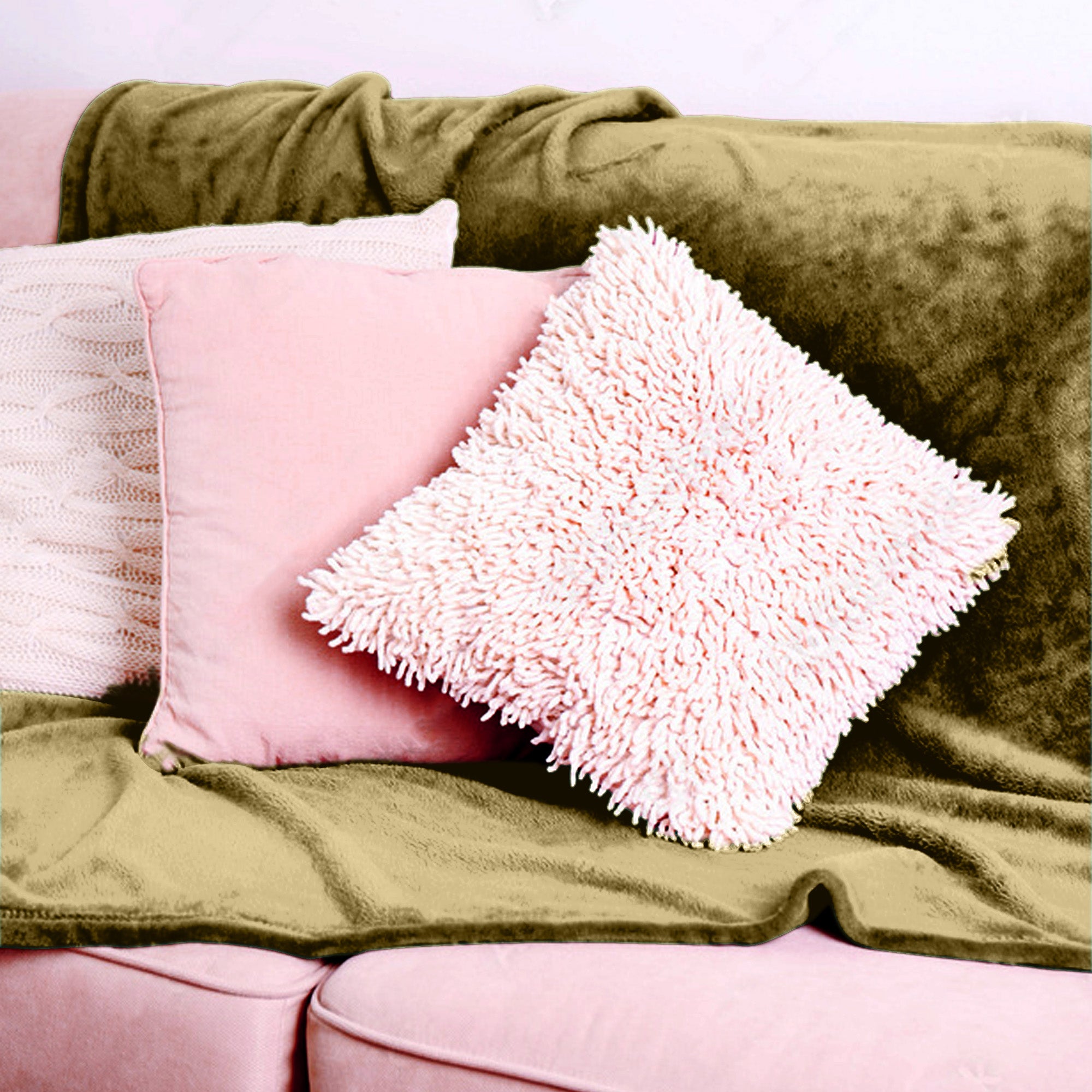 Hotel Linen Klub Micro Fleece Blanket – Ultra-Soft 260 GSM Flannel Throw for Warmth & Comfort - Olive