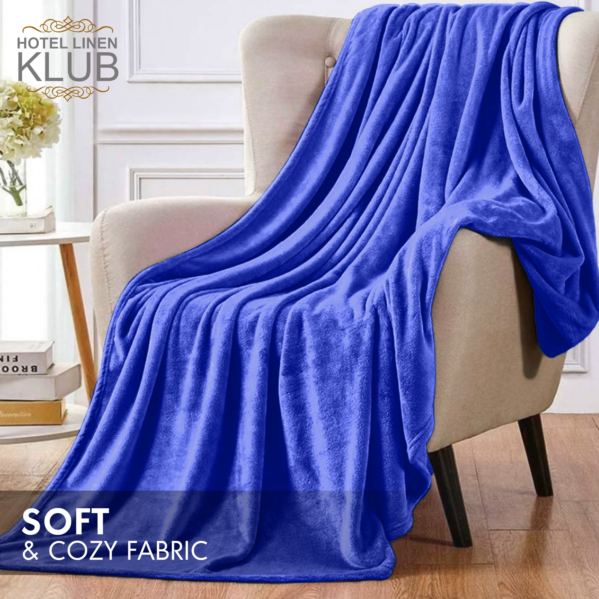 Hotel Linen Klub Micro Fleece Blanket – Ultra-Soft 260 GSM Flannel Throw for Warmth & Comfort - Lavender