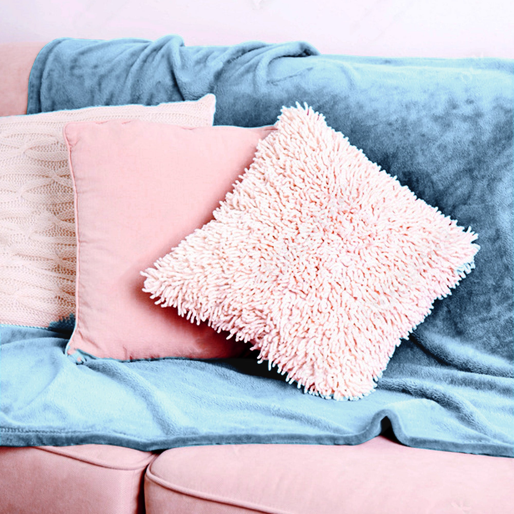 Hotel Linen Klub Micro Fleece Blanket – Ultra-Soft 260 GSM Flannel Throw for Warmth & Comfort - Metallic Blue