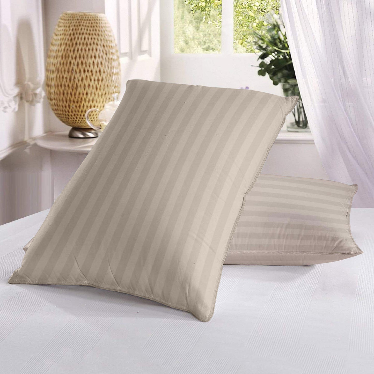 Ivory Stripe Standered Sateen Pillowcase