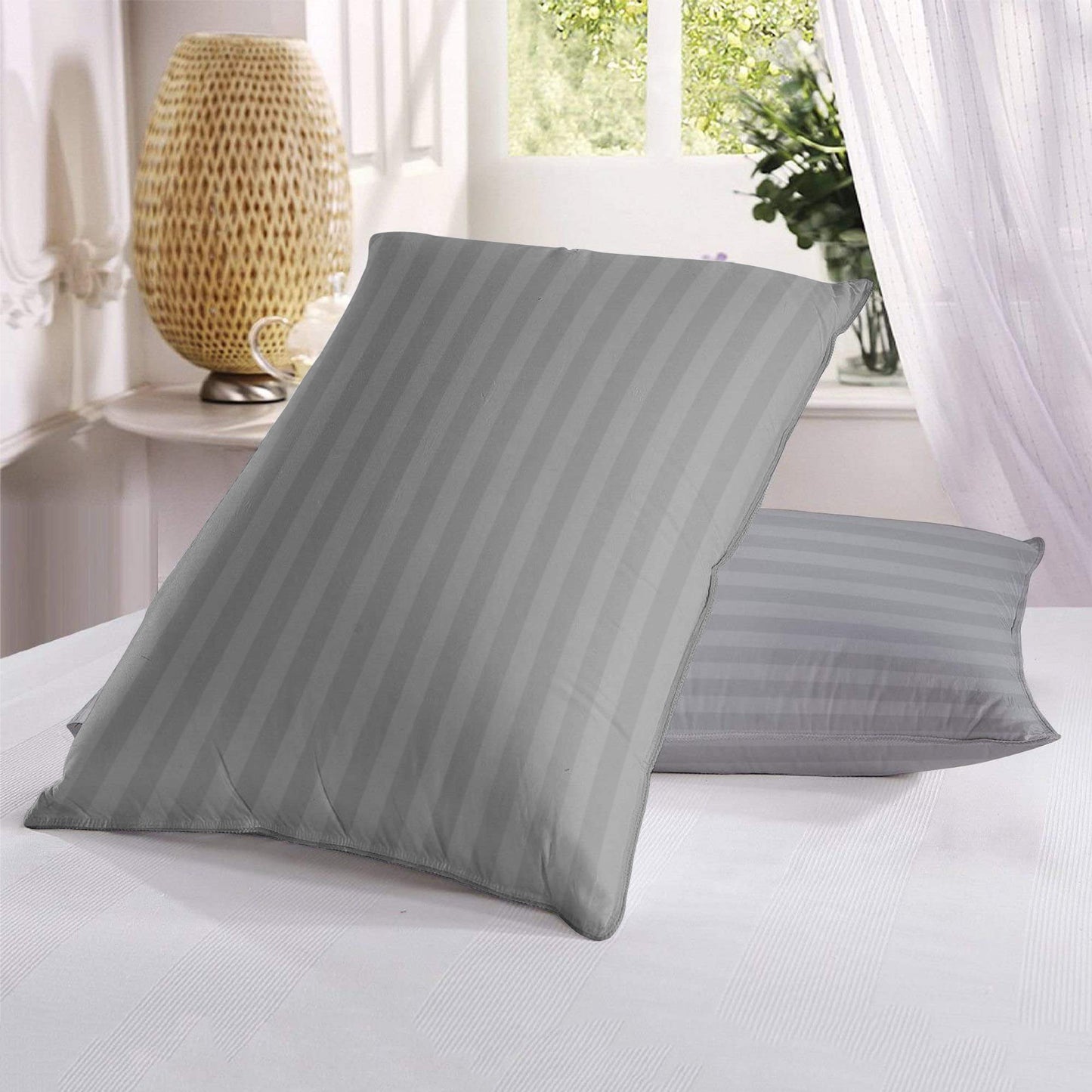 Silver Stripe Standered Sateen Pillowcase