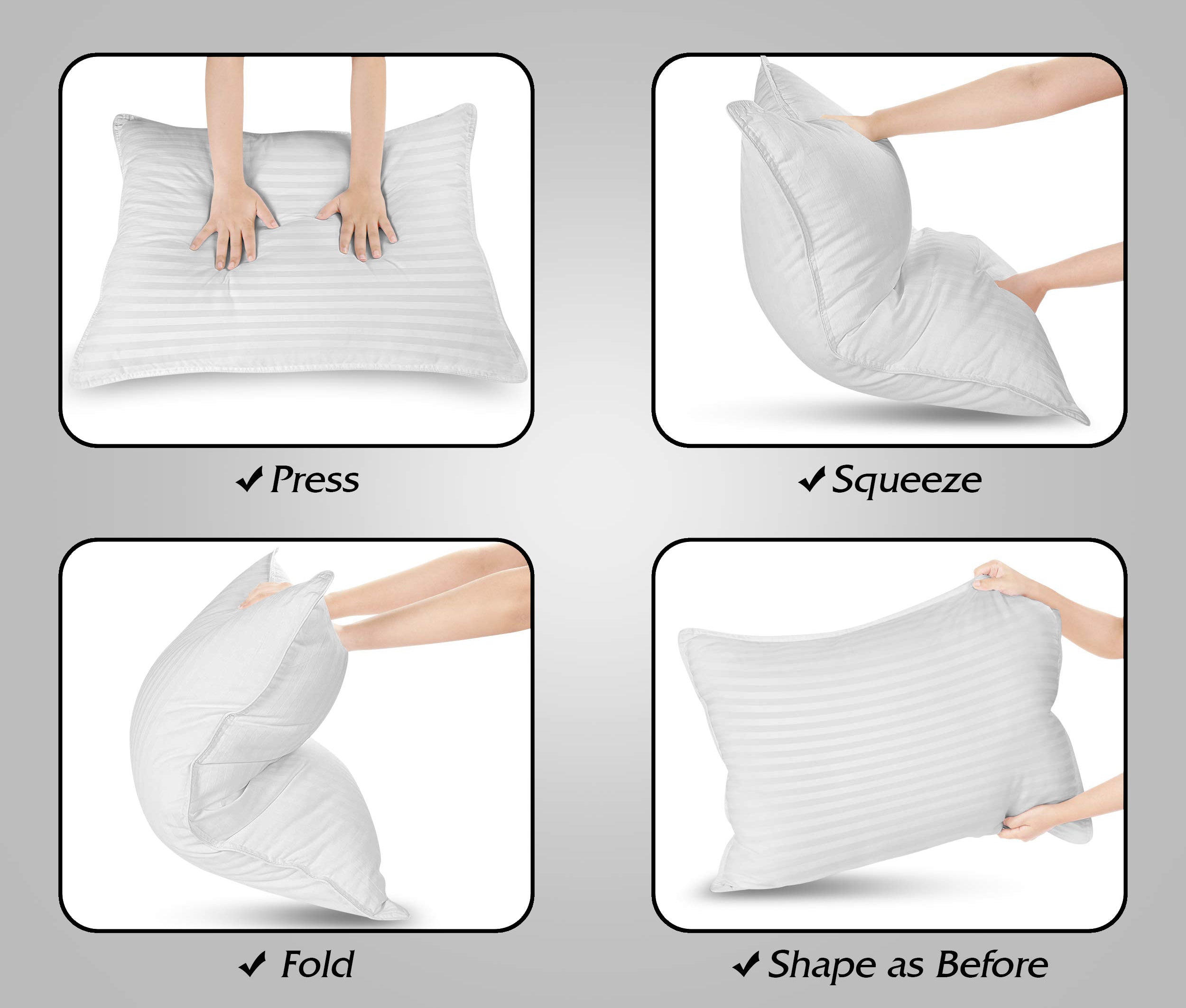 Hotel Linen Klub Bed Sheet Set – 3-Piece 300 TC 100% Cotton Stripe Sateen - White